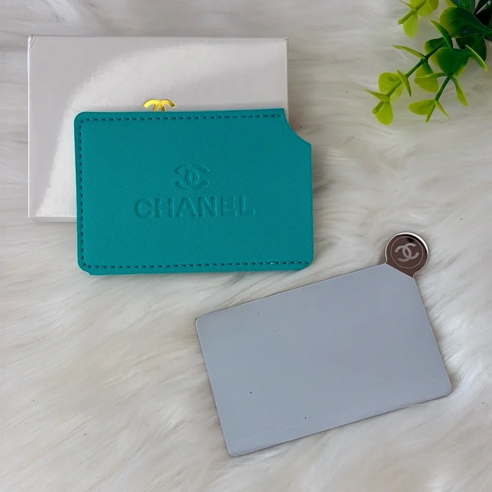 CHANEL Teal Mirror‎ & Card Holder